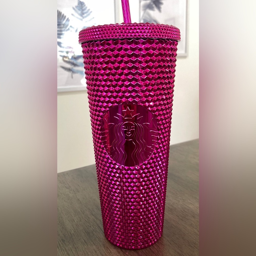 Pink Starbucks 2022 Holiday Studded Tumbler